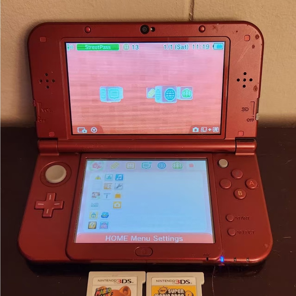Nintendo 3DS XL Red Handheld Console